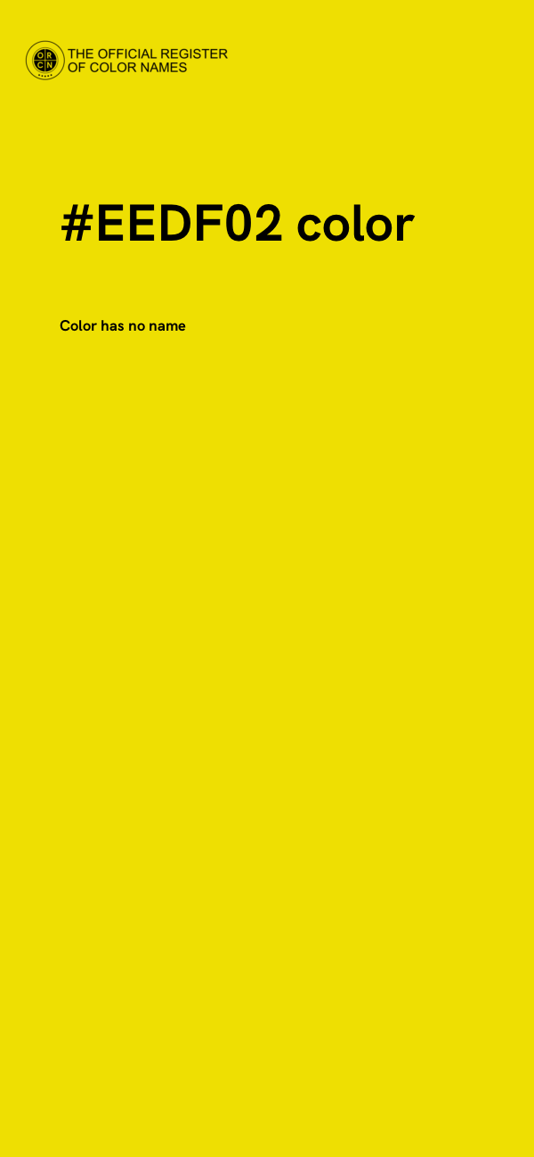 #EEDF02 color image