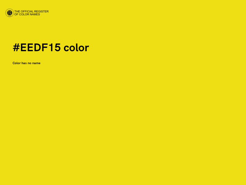 #EEDF15 color image
