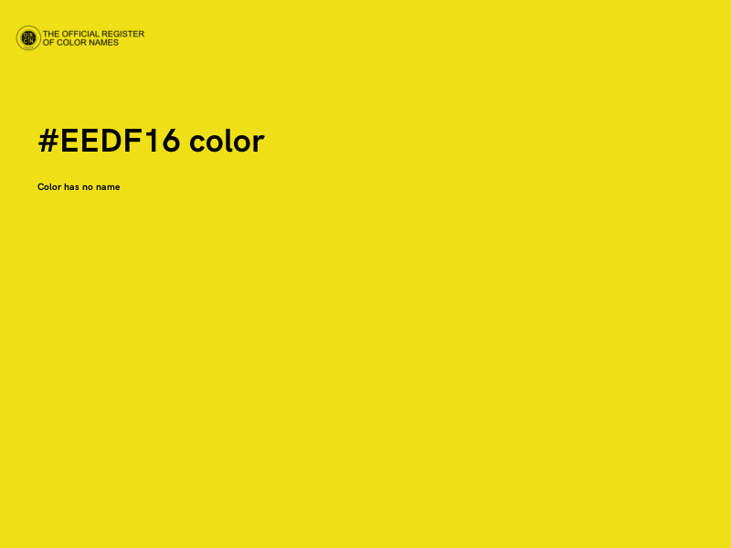 #EEDF16 color image