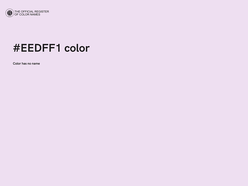 #EEDFF1 color image