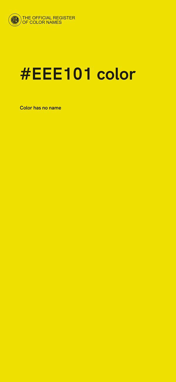 #EEE101 color image