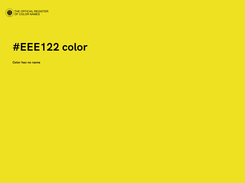 #EEE122 color image
