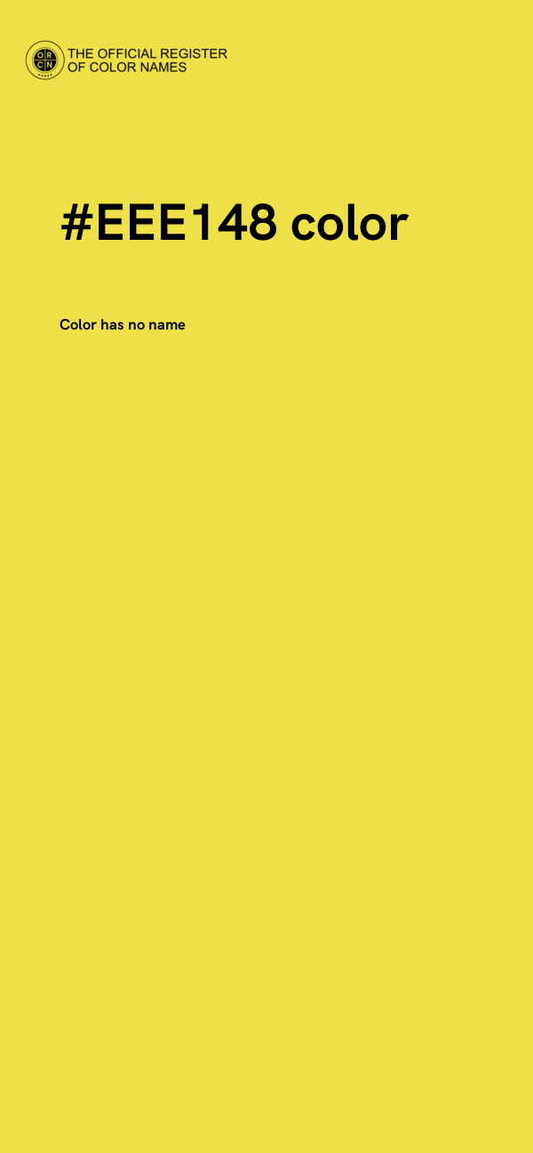 #EEE148 color image