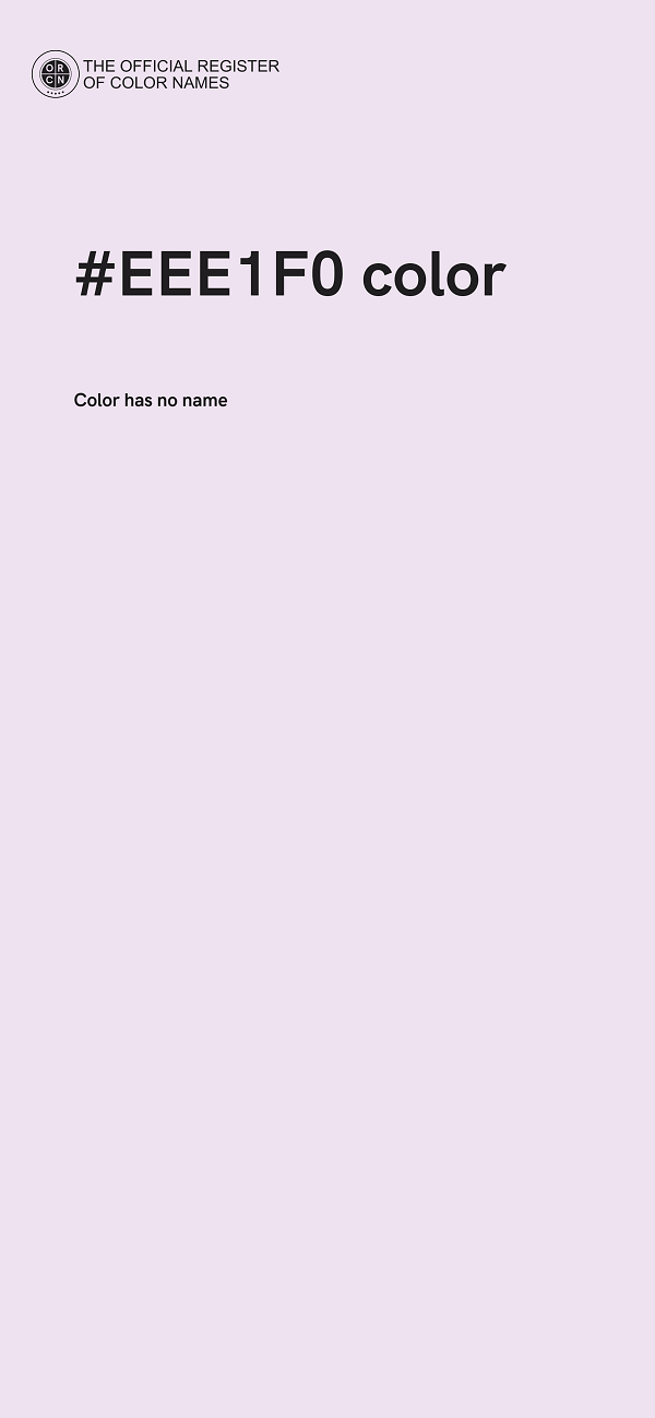 #EEE1F0 color image