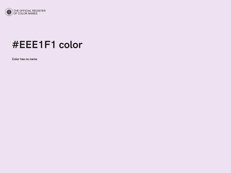 #EEE1F1 color image