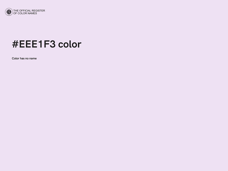 #EEE1F3 color image