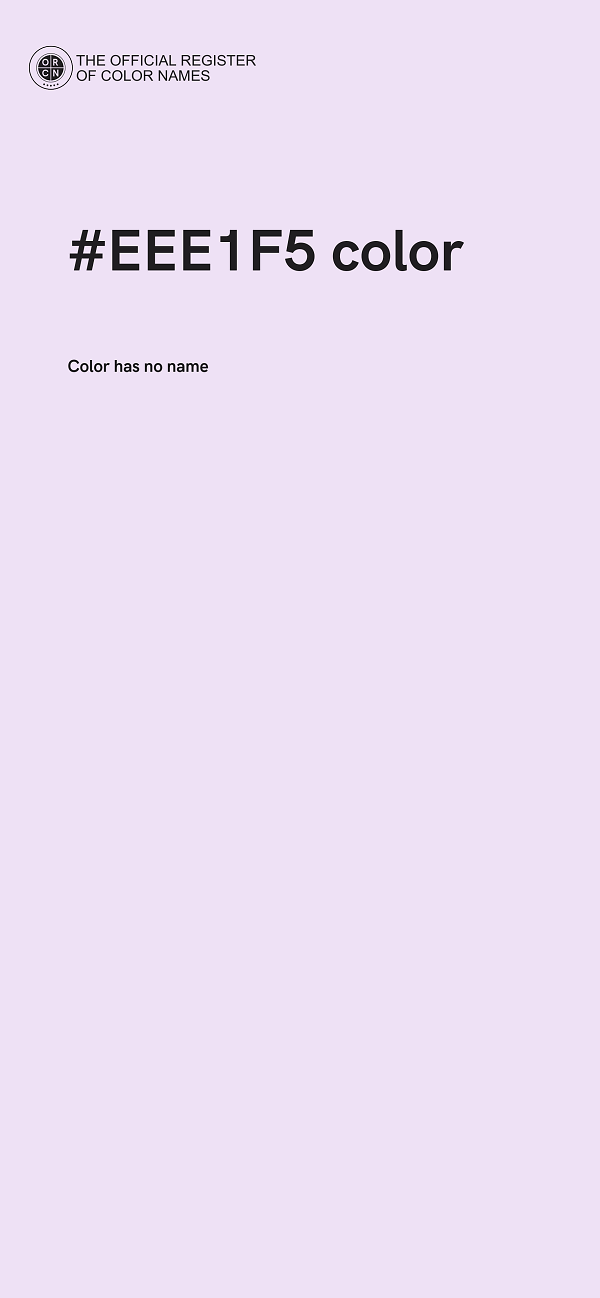 #EEE1F5 color image