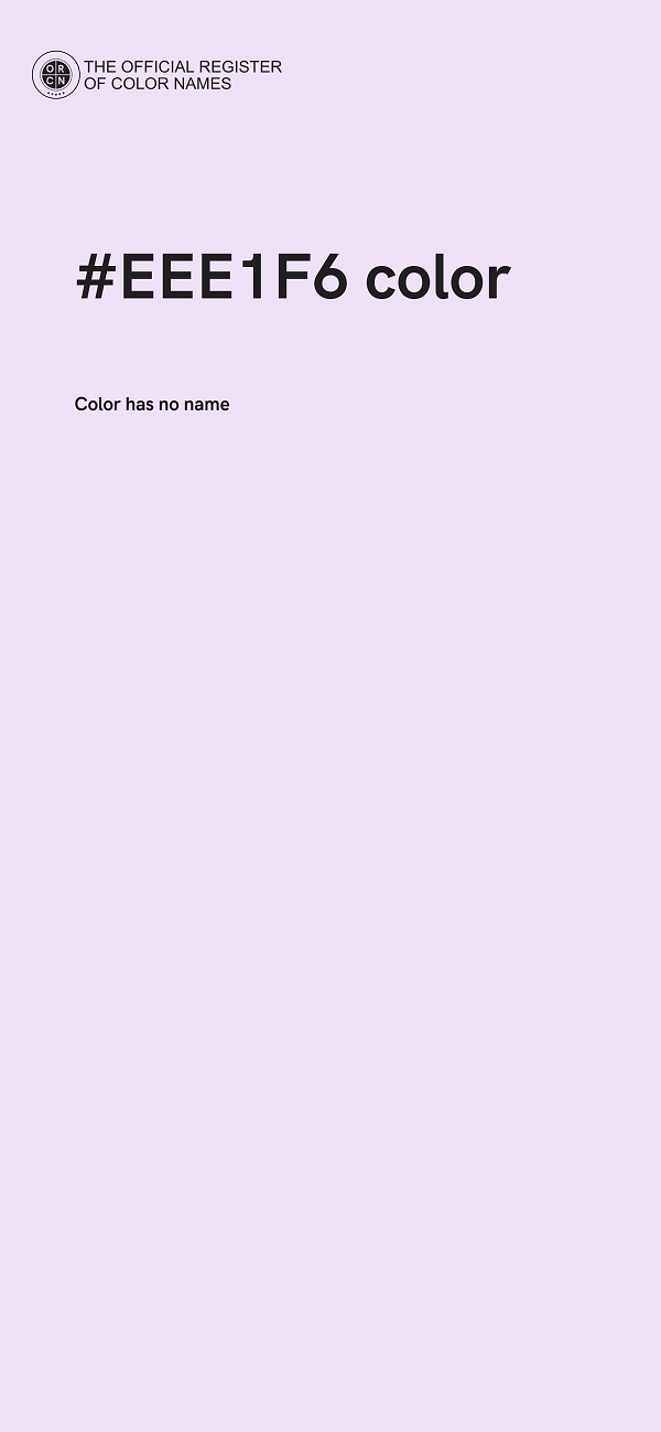#EEE1F6 color image