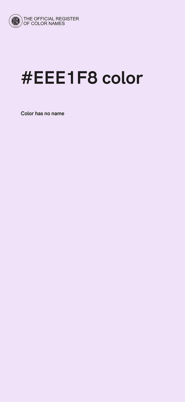 #EEE1F8 color image