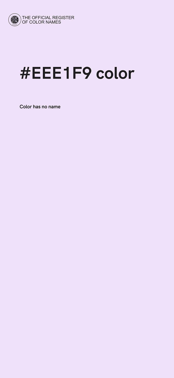 #EEE1F9 color image