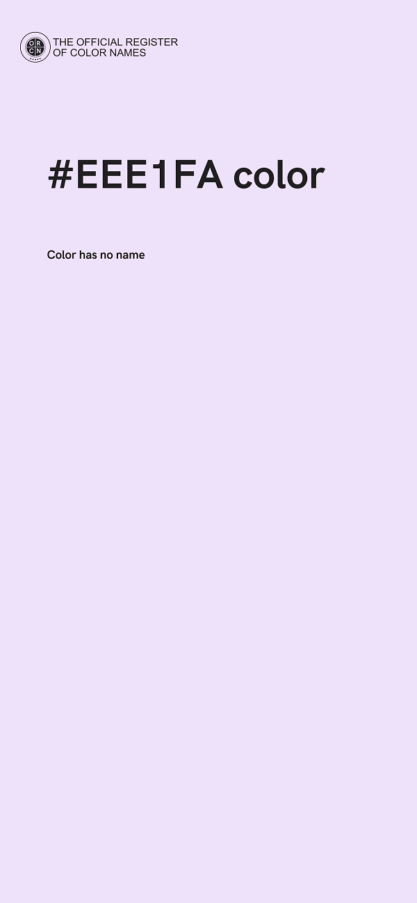 #EEE1FA color image