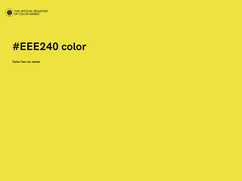 #EEE240 color image