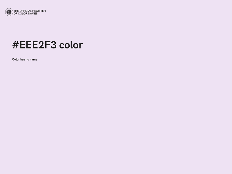#EEE2F3 color image