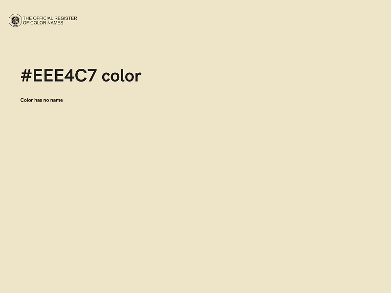 #EEE4C7 color image