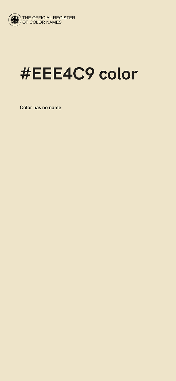 #EEE4C9 color image