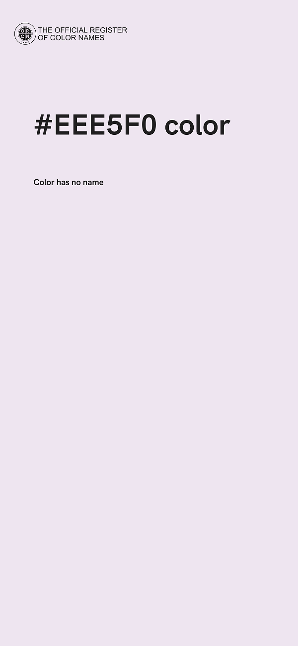 #EEE5F0 color image
