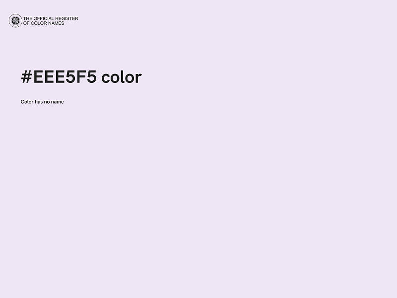 #EEE5F5 color image