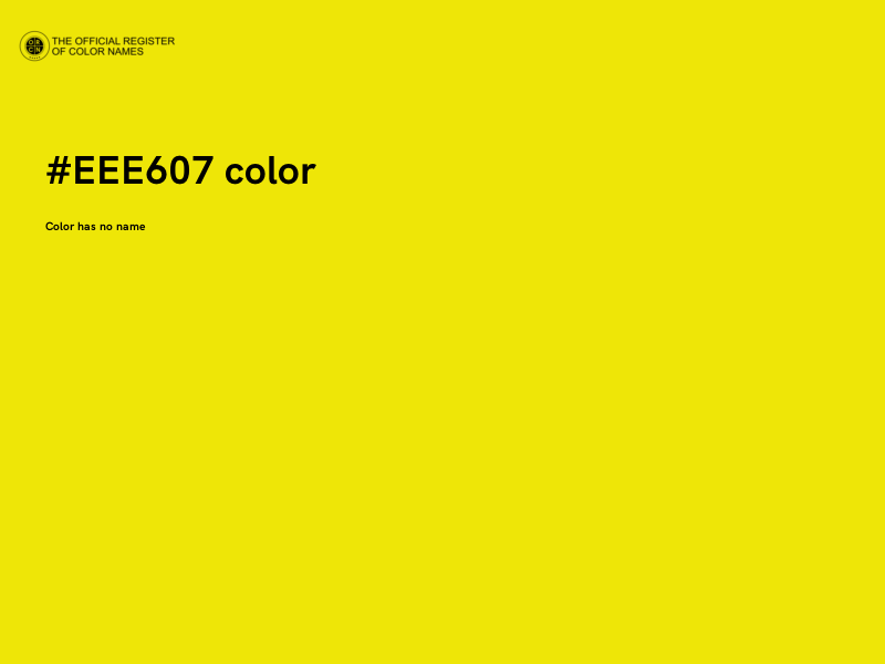 #EEE607 color image