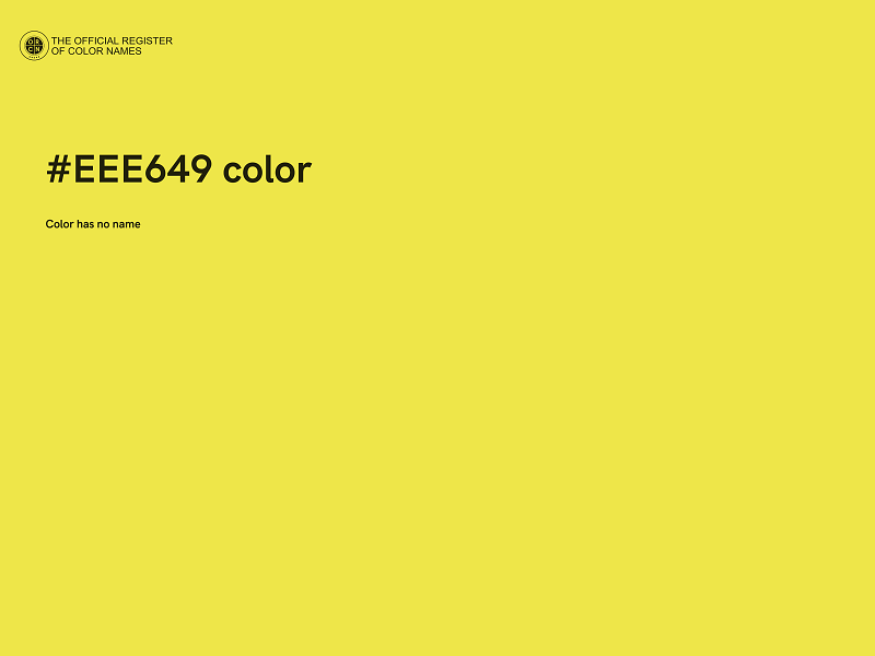 #EEE649 color image