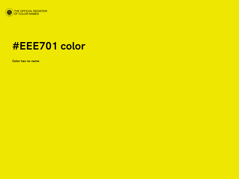 #EEE701 color image