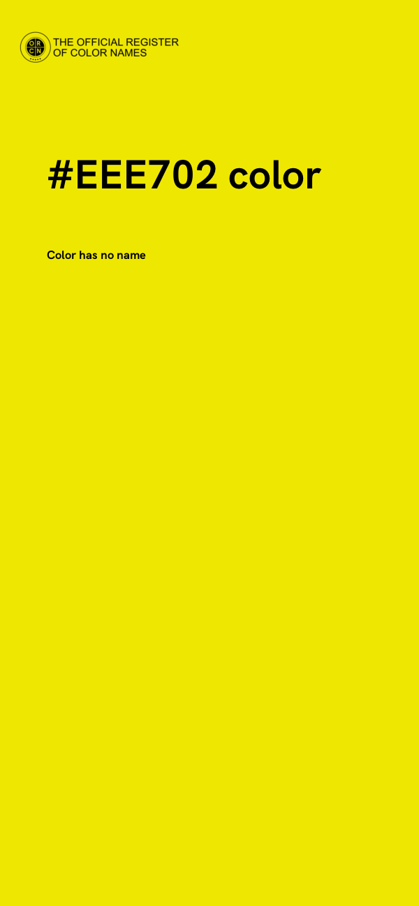 #EEE702 color image