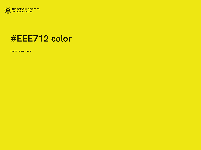#EEE712 color image