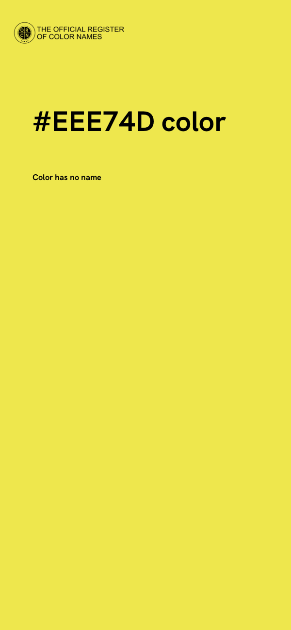 #EEE74D color image