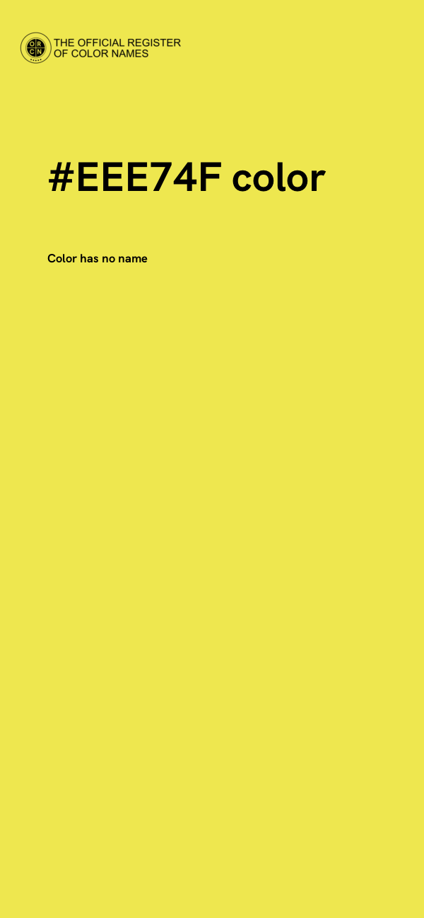 #EEE74F color image