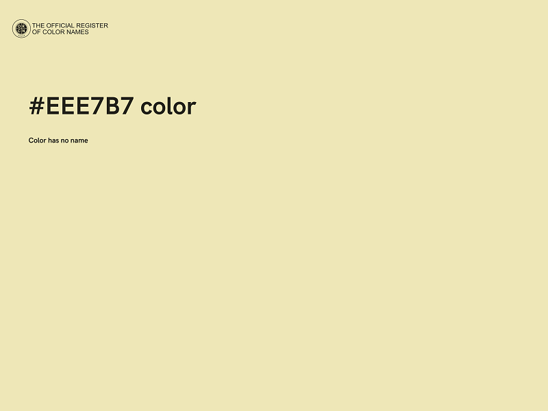 #EEE7B7 color image