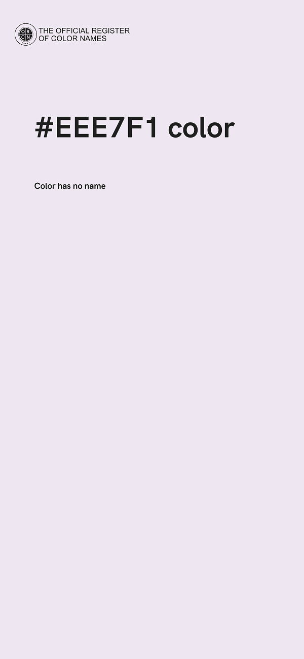 #EEE7F1 color image