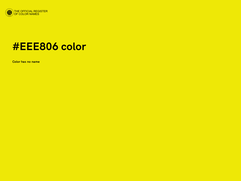 #EEE806 color image