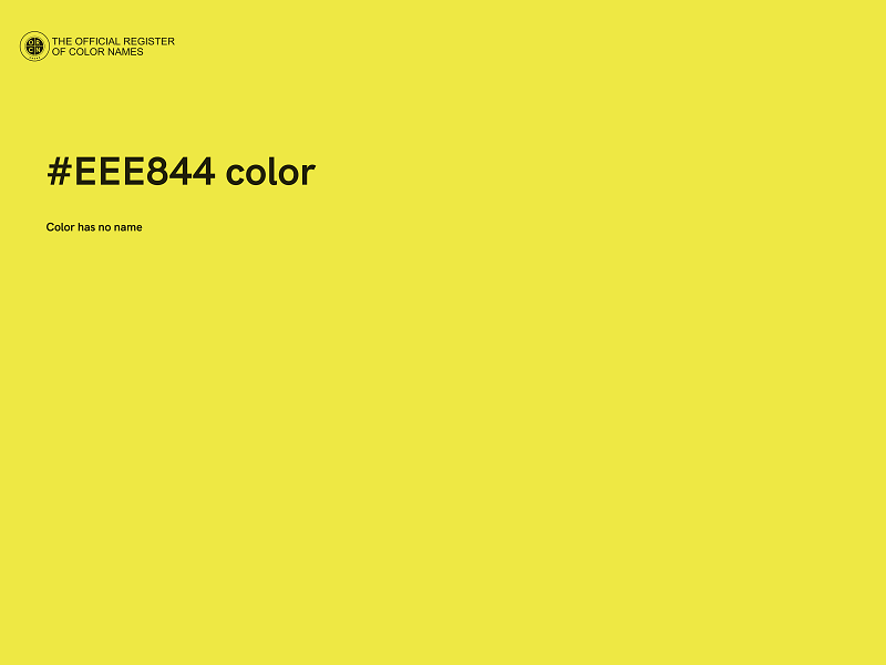 #EEE844 color image