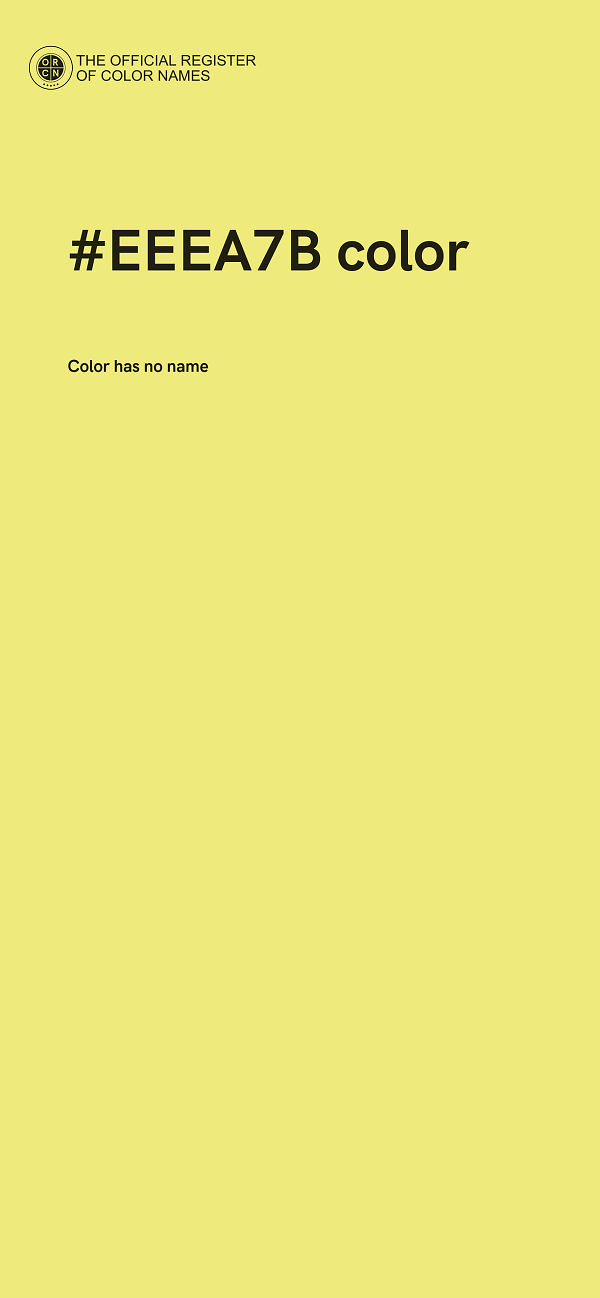 #EEEA7B color image