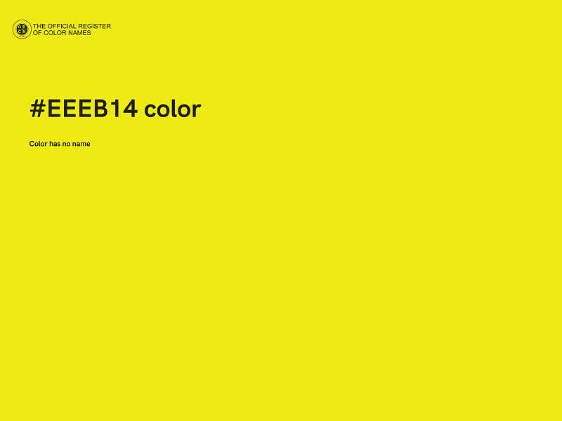 #EEEB14 color image