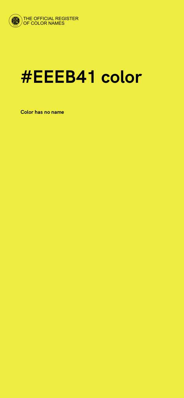 #EEEB41 color image