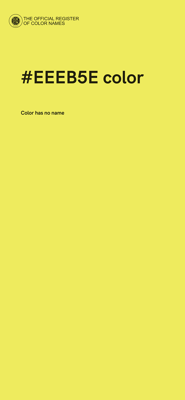 #EEEB5E color image
