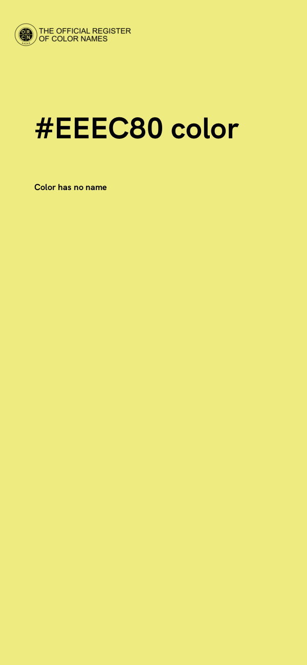 #EEEC80 color image