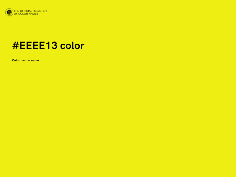 #EEEE13 color image