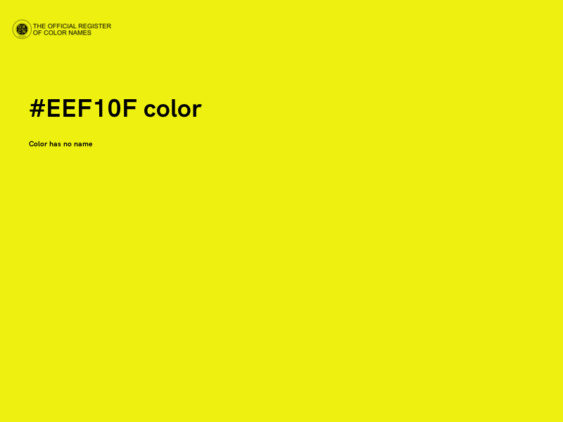 #EEF10F color image