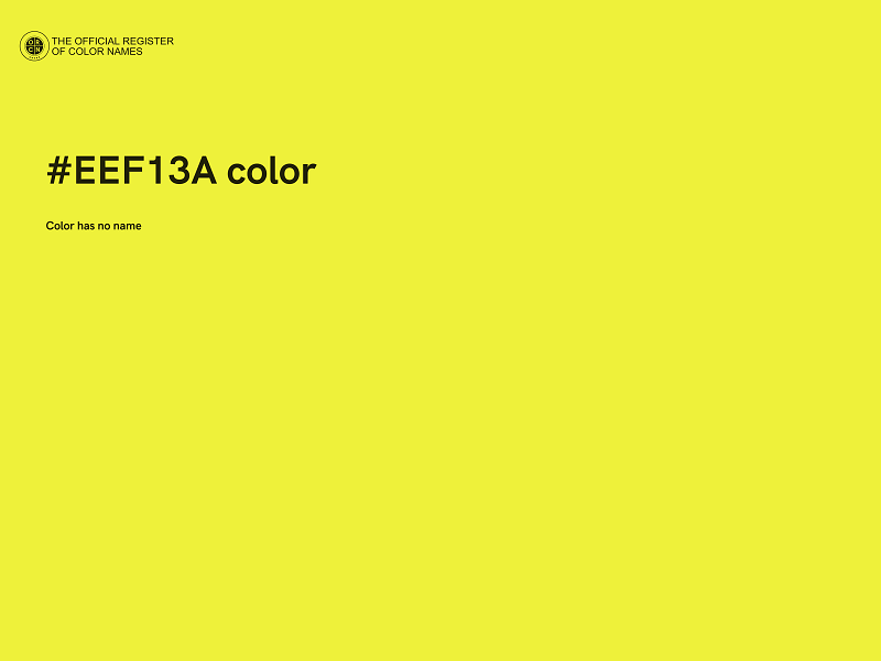 #EEF13A color image