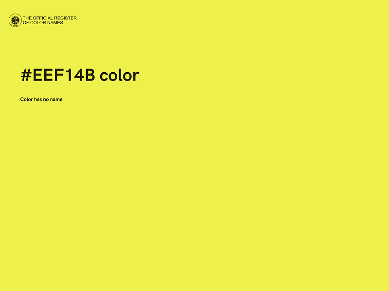 #EEF14B color image