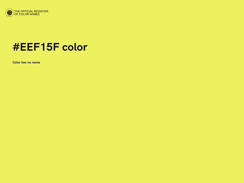 #EEF15F color image