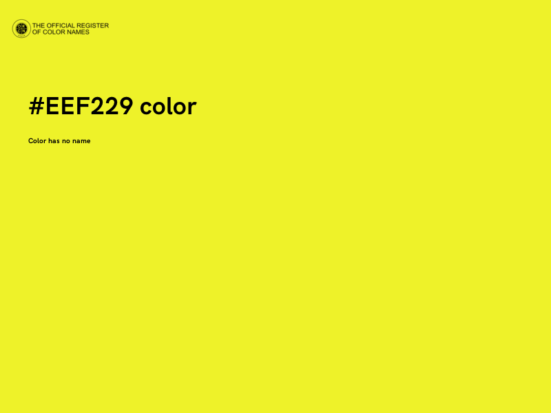#EEF229 color image