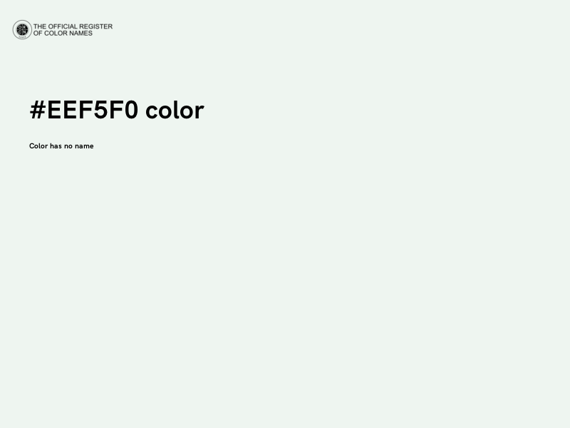 #EEF5F0 color image