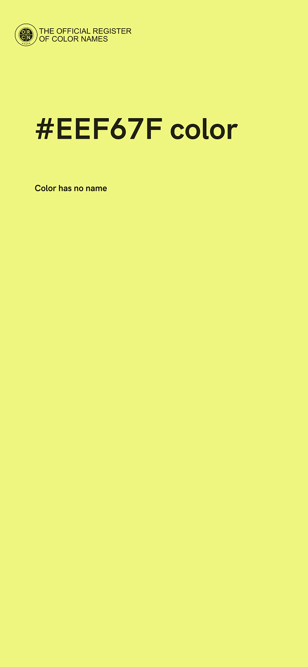 #EEF67F color image