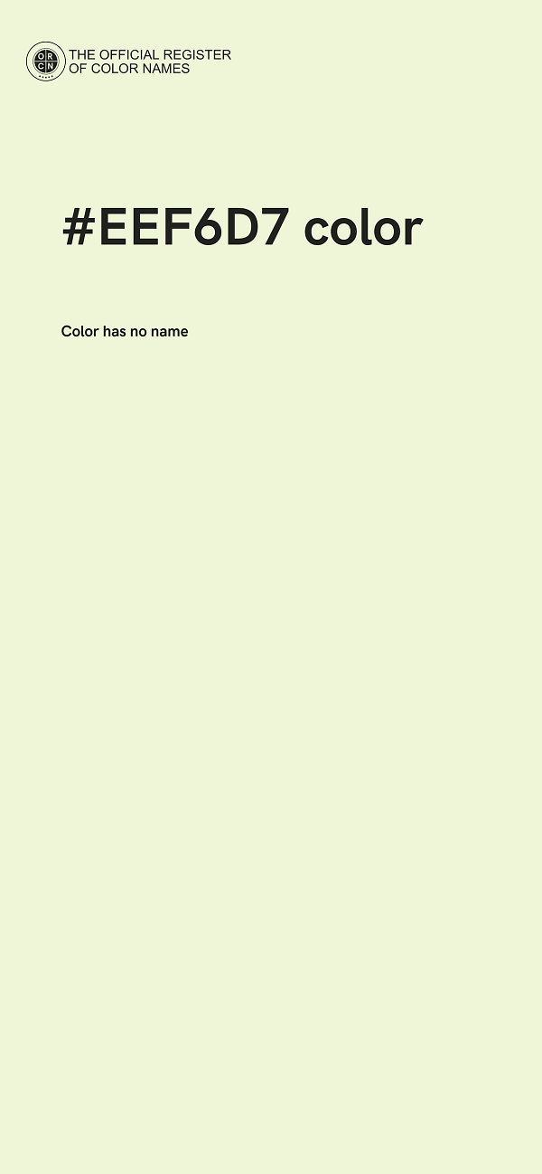 #EEF6D7 color image