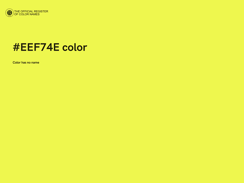 #EEF74E color image