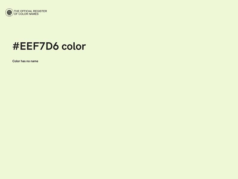 #EEF7D6 color image