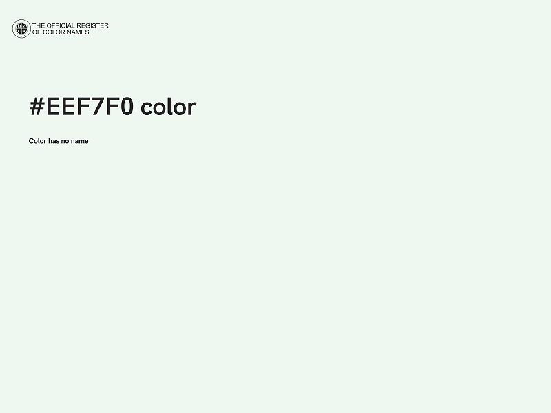 #EEF7F0 color image