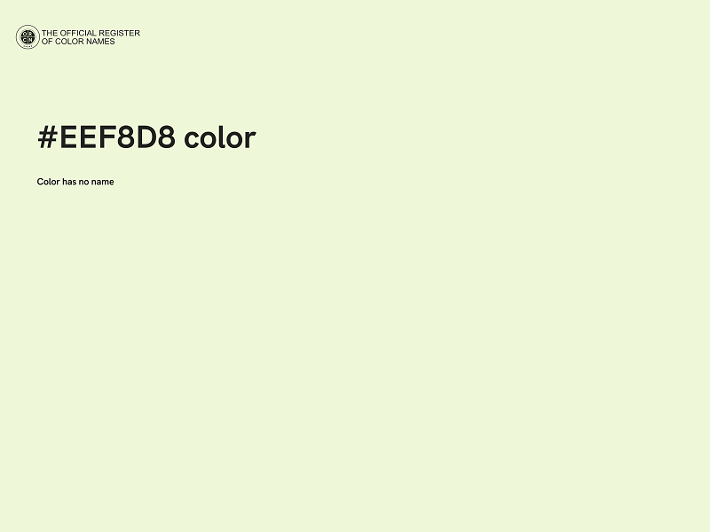 #EEF8D8 color image